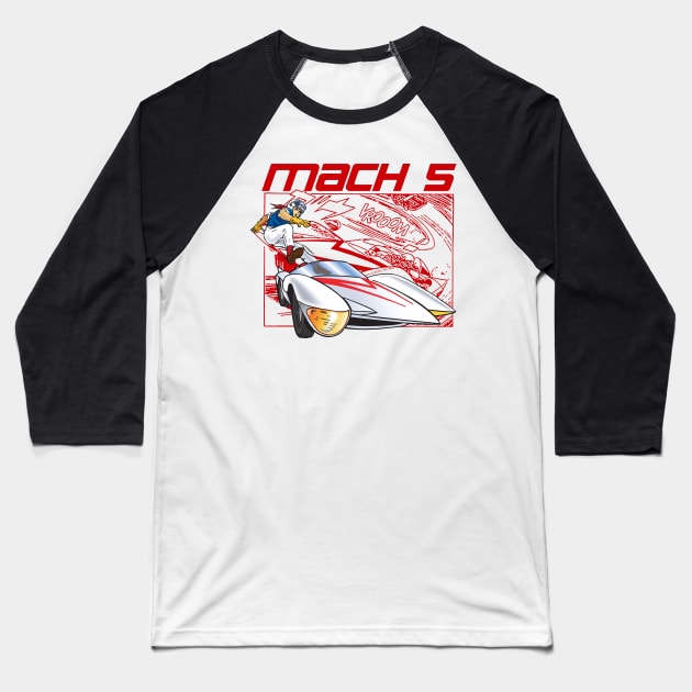 Speed Racer - Mach 5 III Baseball T-Shirt by hvfdzdecay
